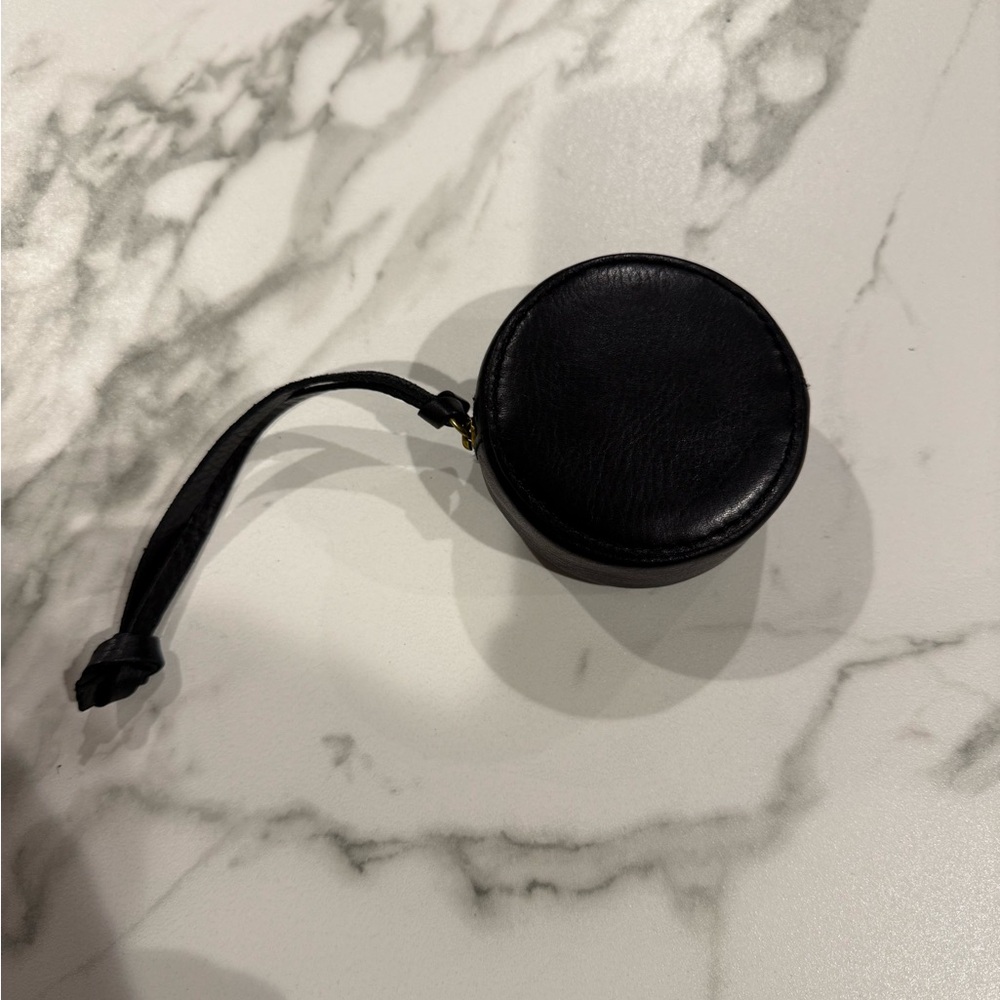 Madewell Black Leather Coin Pouch